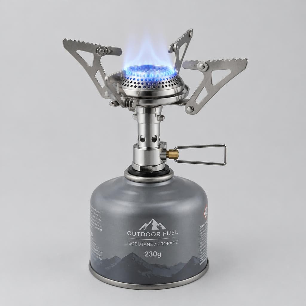 Blaze Canister Stove lit
