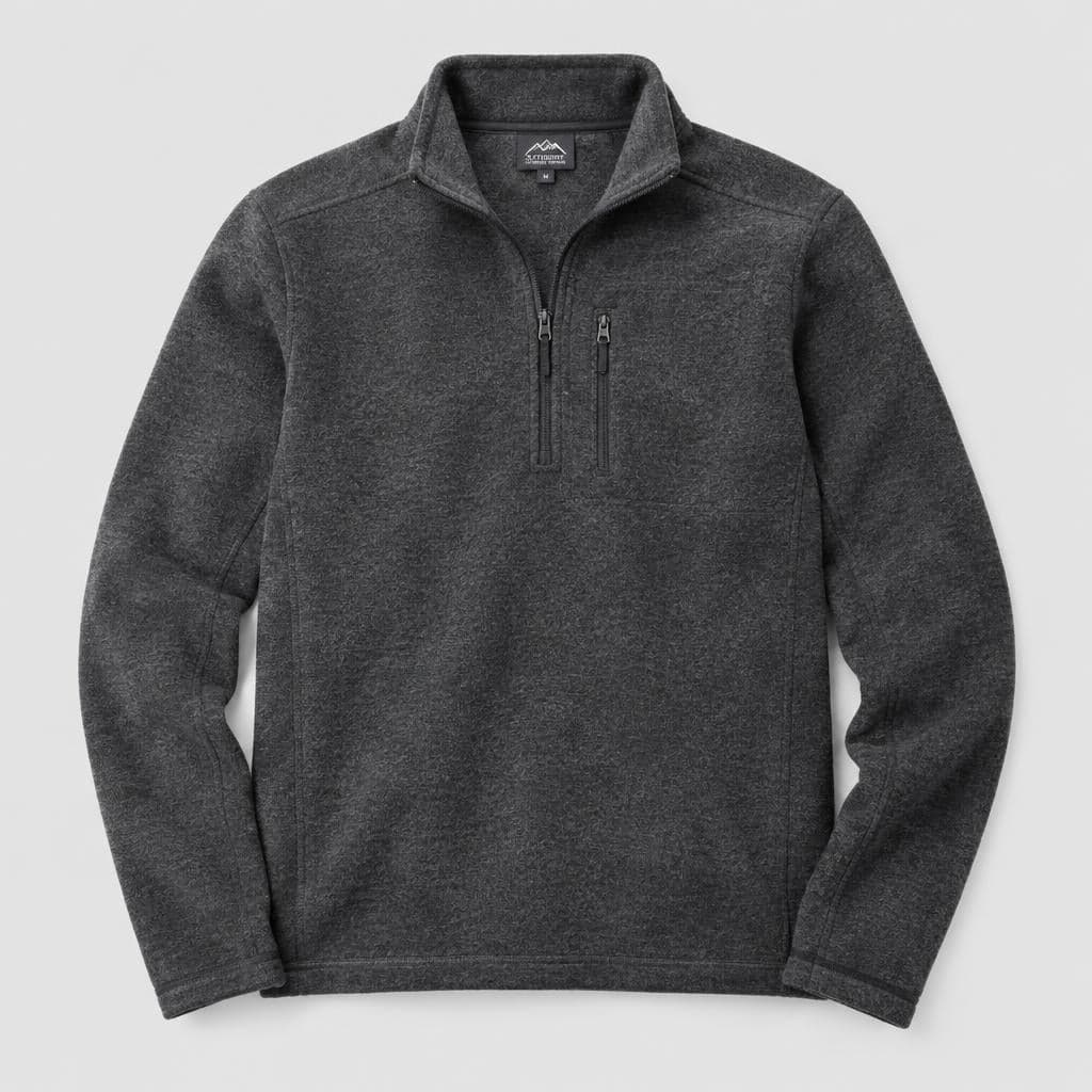 Granite Fleece Pullover in charcoal